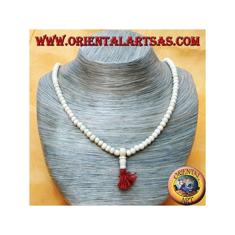 Mālā (Japamālā) Buddhist rosary with 108 Grains of 6 mm. in Yak bone