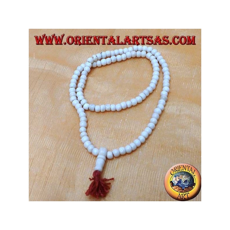 Mālā (Japamālā) Buddhist rosary with 108 Grains of 6 mm. in Yak bone