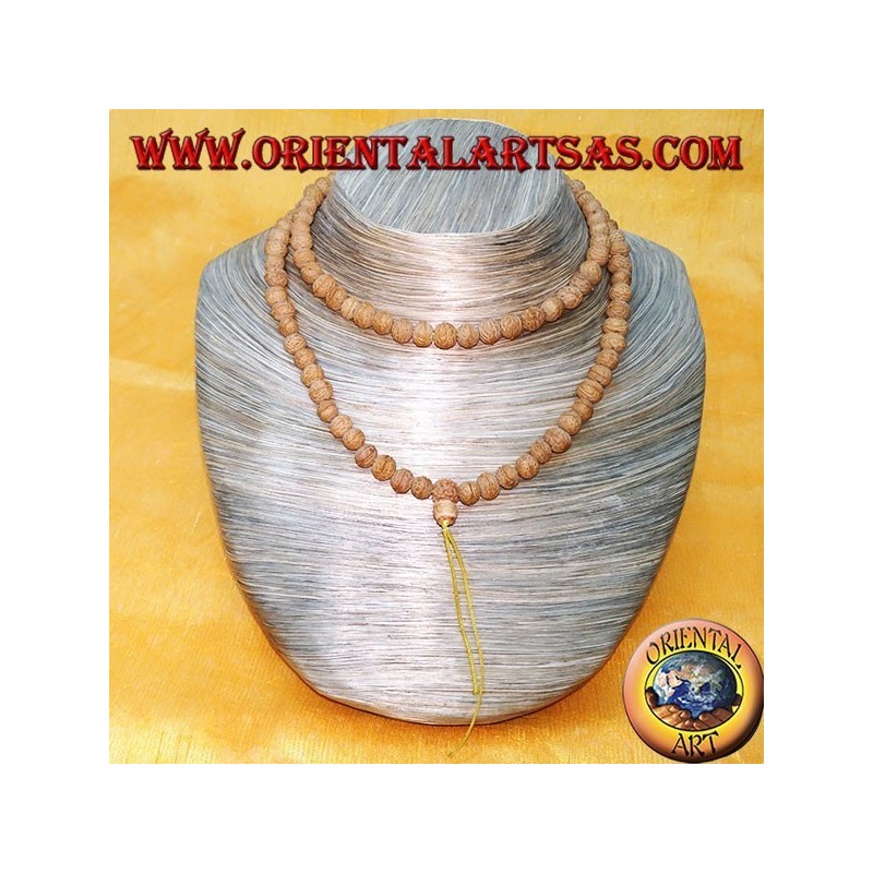 Mālā (Japamālā) Chapelet bouddhiste de 108 Grains de mm. dans les graines de Ritu ou Raktu