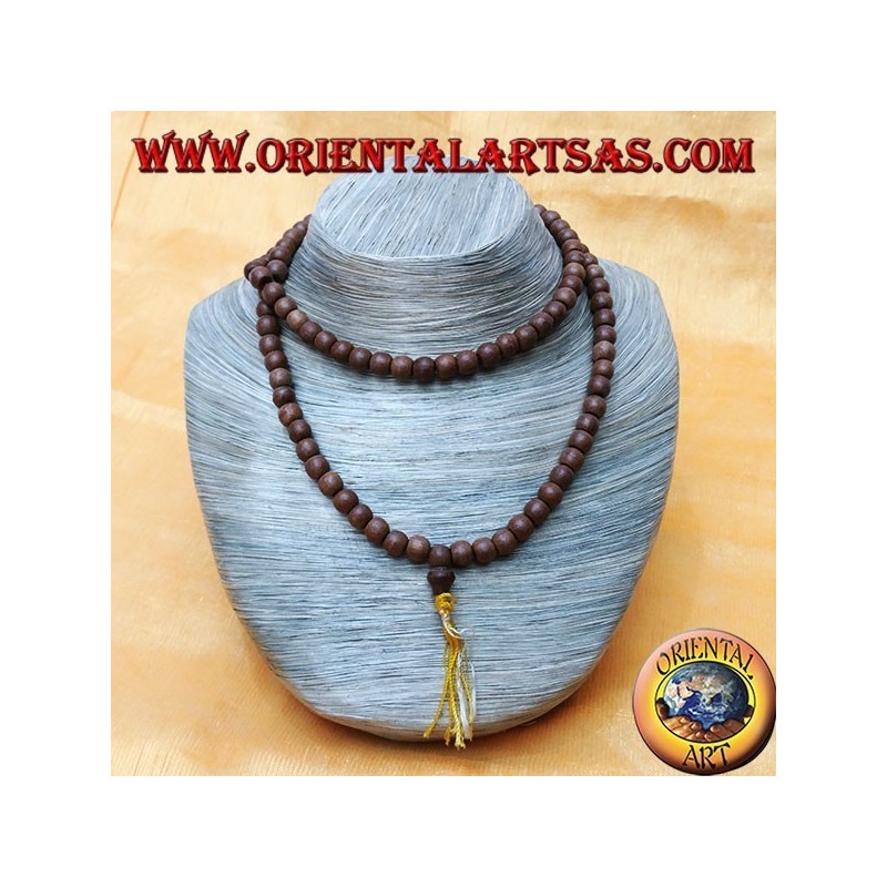 Mālā (Japamālā) Buddhist rosary with 108 Grains of 8 mm. rosewood