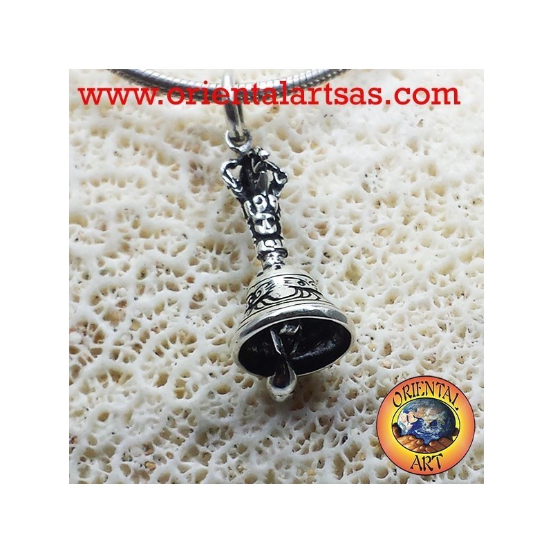 Colgante de campana o de plata tibetano Gantha