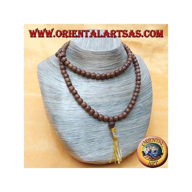Chapelet bouddhiste Mālā (Japamālā) avec 108 grains de 8 mm. palissandre
