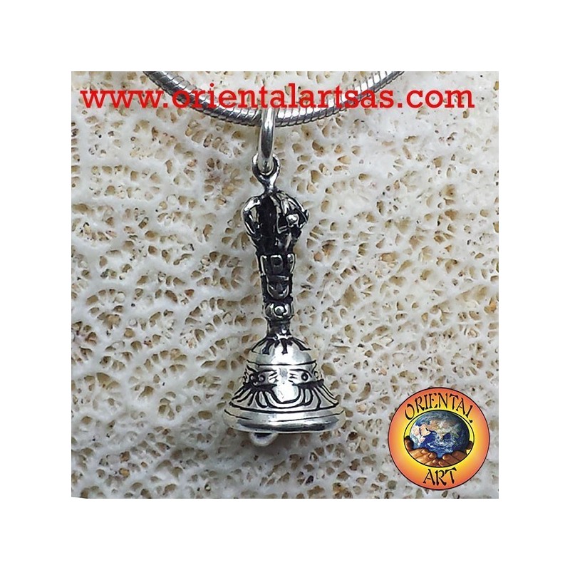 Ciondolo Campana o gantha tibetano in argento