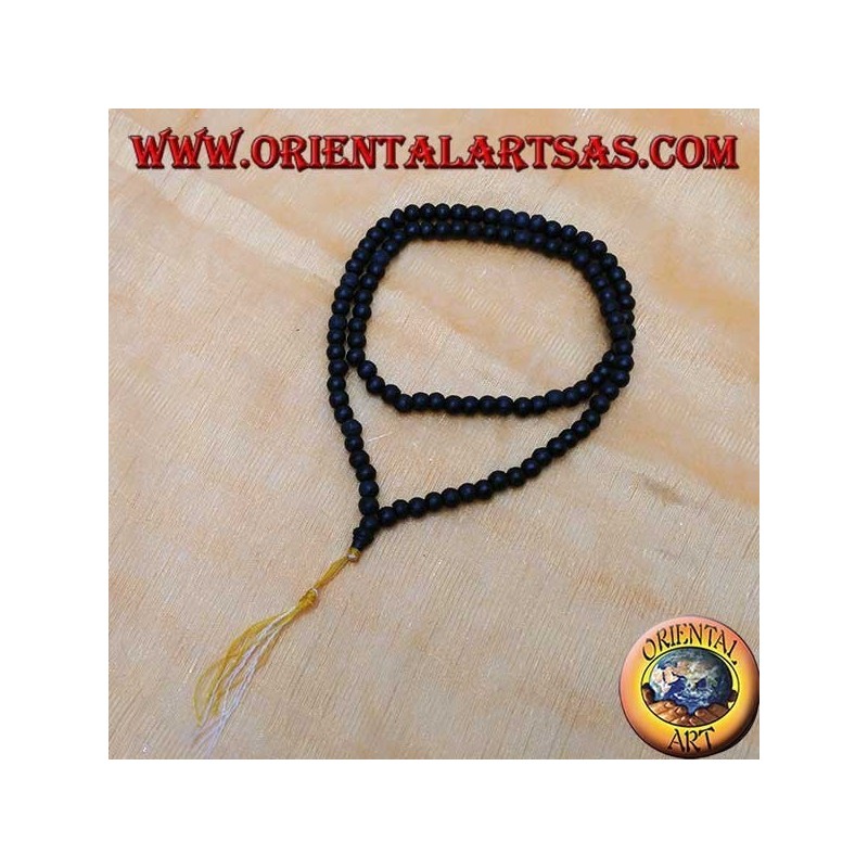 Mālā (Japamālā) Buddhist rosary with 108 Grains of 6 mm. in black rosewood