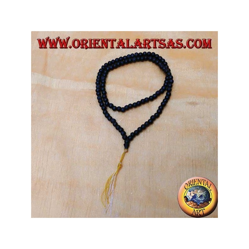 Chapelet bouddhiste Mālā (Japamālā) avec 108 grains de 6 mm. en palissandre noir