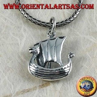 Silver pendant, Vikinga sailing ship