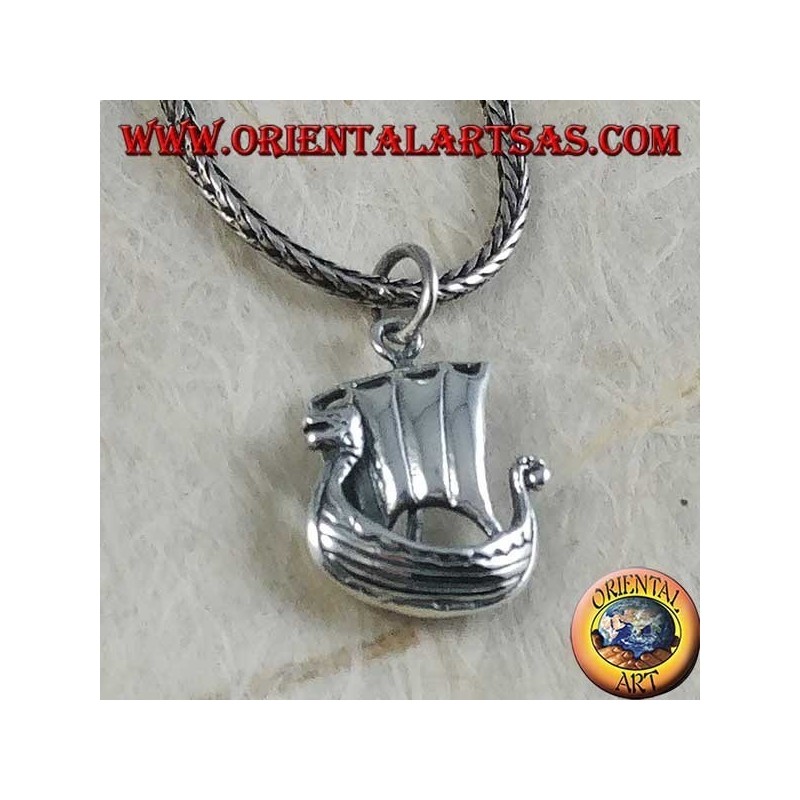 Pendentif en argent, voilier Vikinga