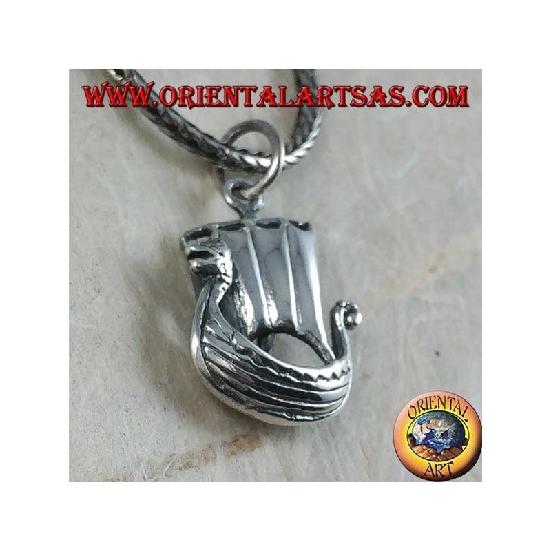 Silver pendant, Vikinga sailing ship