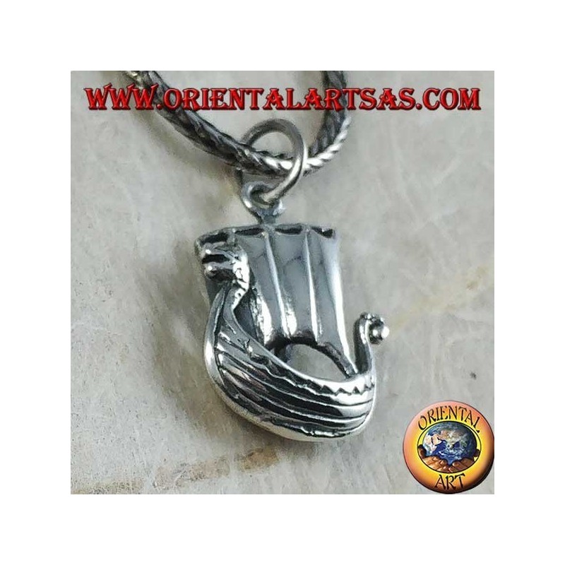 Silver pendant, Vikinga sailing ship