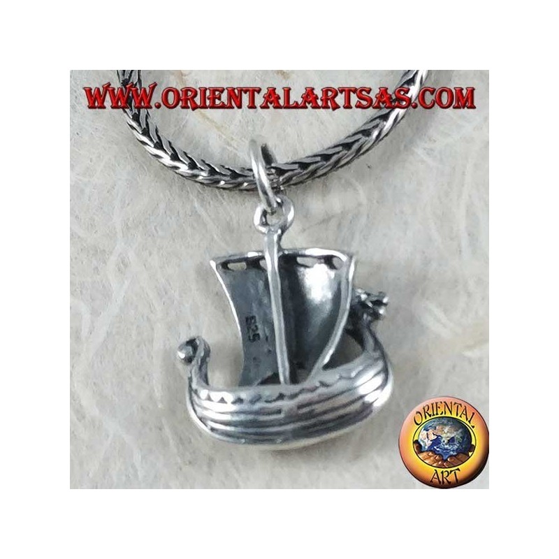 Pendentif en argent, voilier Vikinga