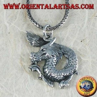 Silver pendant, Chinese New Year dragon