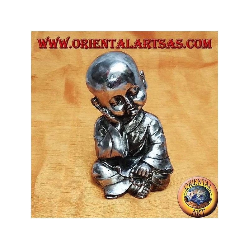 Buddhist pupil in thought (small) in resin