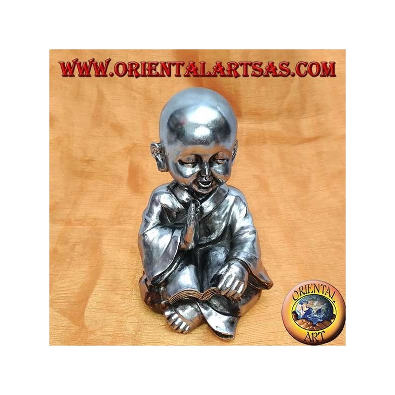 Buddhist student in meditation (medium) in resin