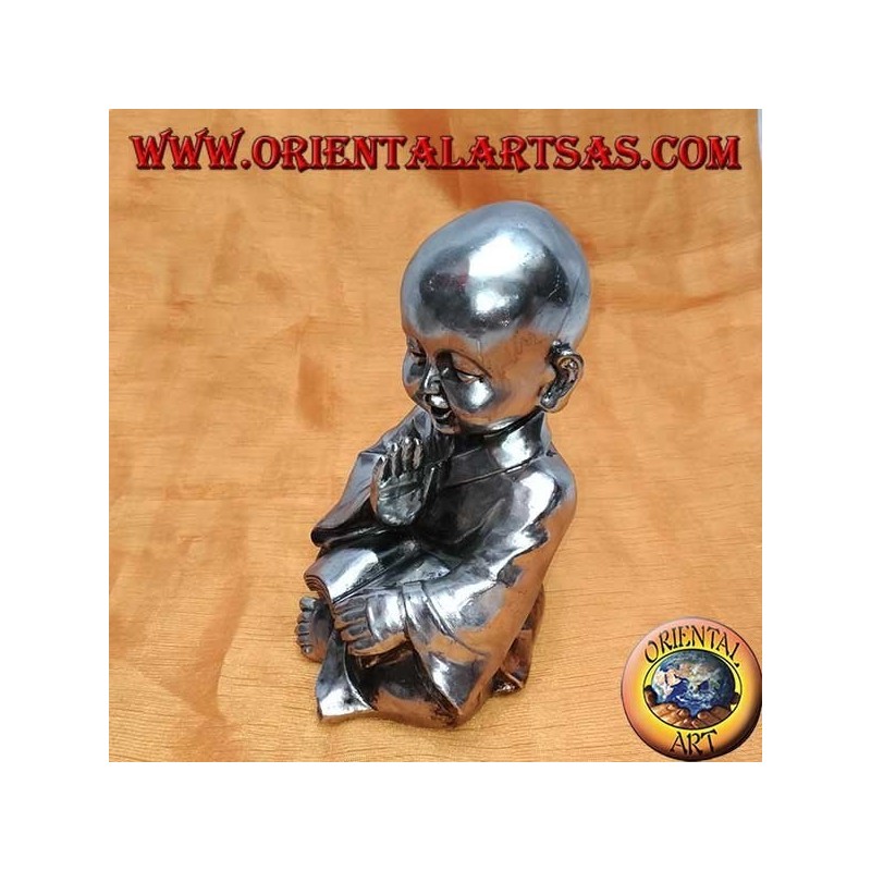 Buddhist student in meditation (medium) in resin