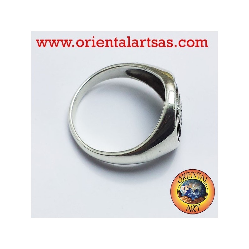 Ojo de Horus anillo de plata