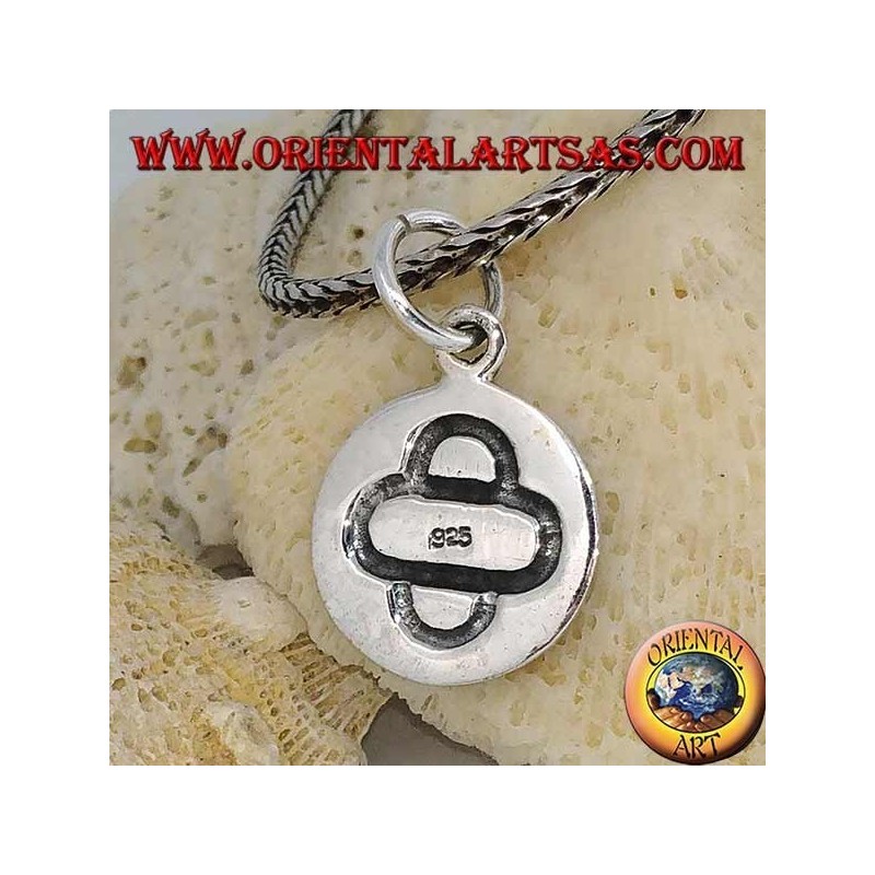 Silver pendant, infinite Ouroboros wrapped in four circles