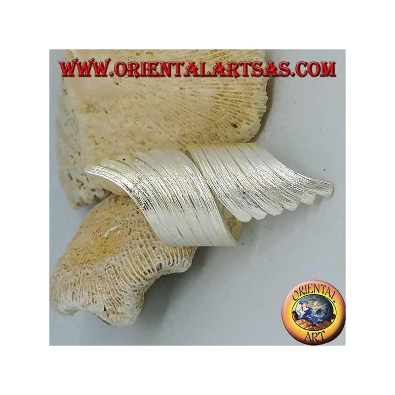 Silberring mit breitem, spiralförmigem Rippenband, Karen