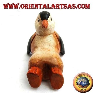 Pinguïn in gekleurd suarhout (klein)