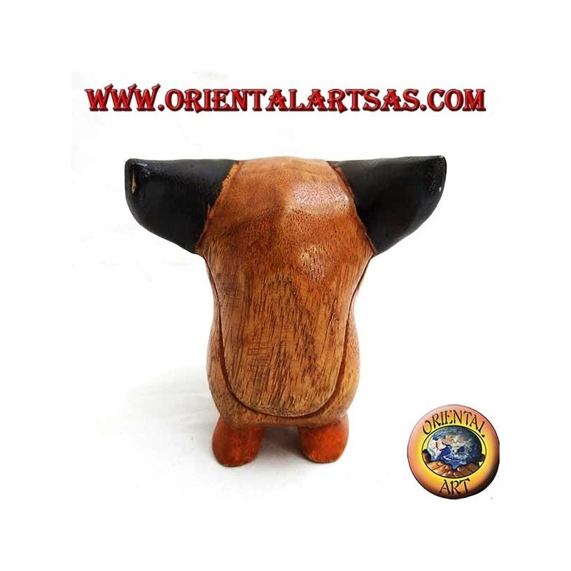 Penguin in colored suar wood (small)