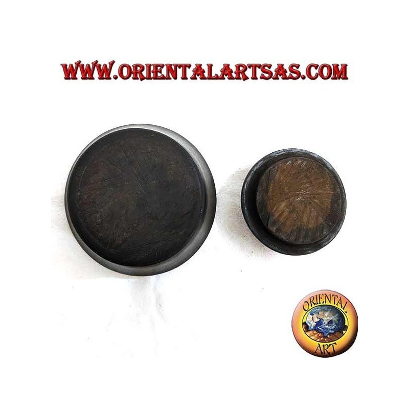 Joyero de madera de caoba lombok pintado a mano (negro, grande)