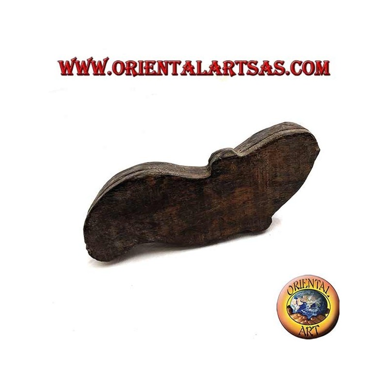 Cenicero tribal con forma de máscara de madera de teca