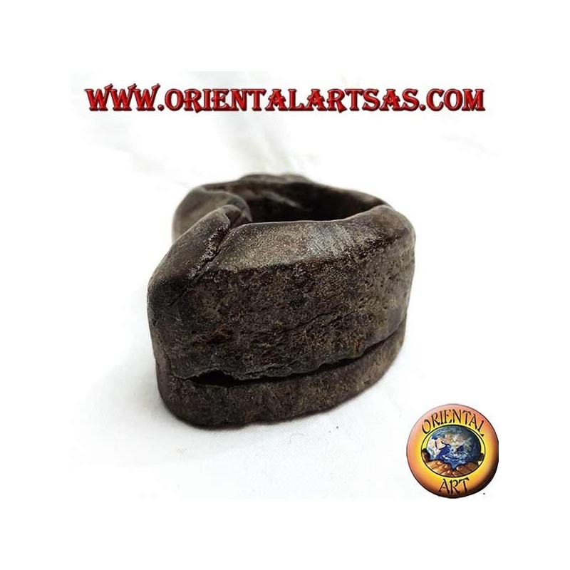 Cenicero tribal con forma de máscara de madera de teca