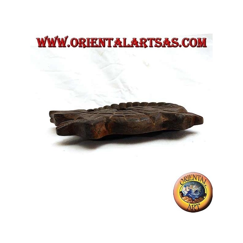 Posacenere a forma di coccodrillo in legno di Teak