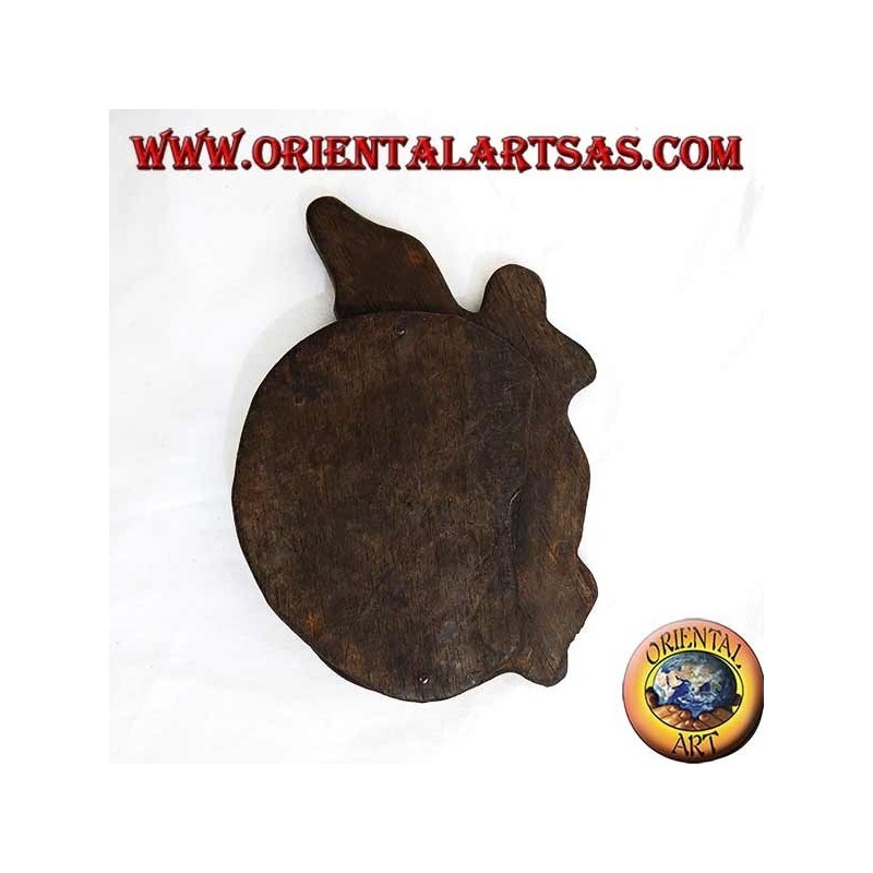 Posacenere a forma di coccodrillo in legno di Teak