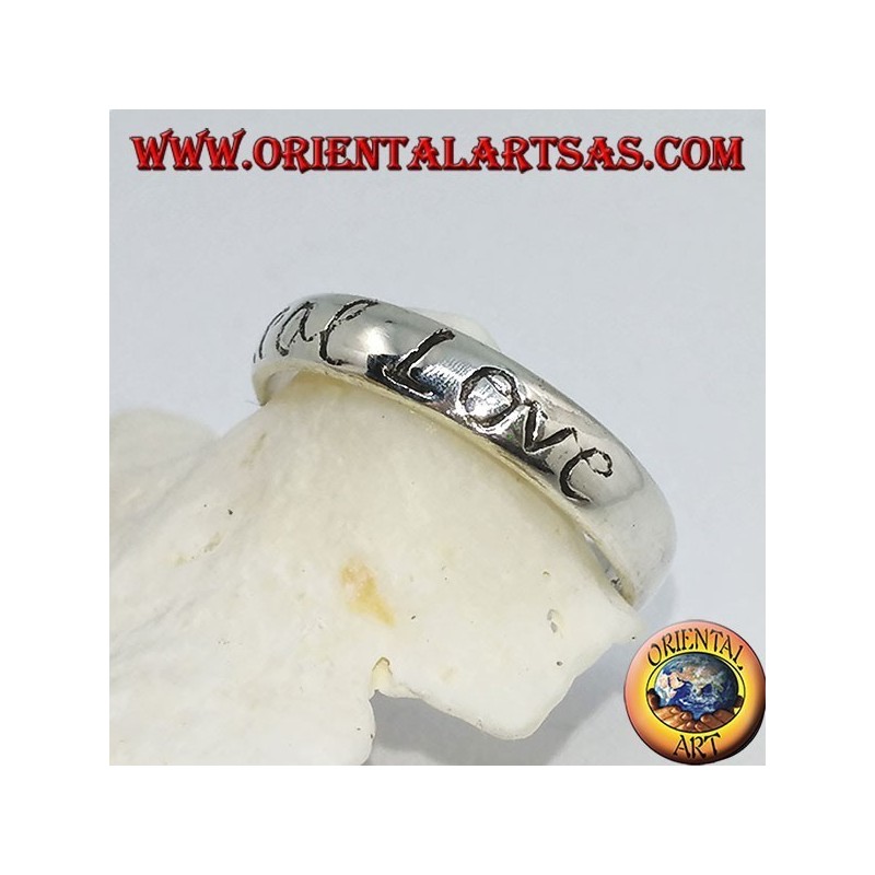 Anillo en plata con grabado "Real Love"
