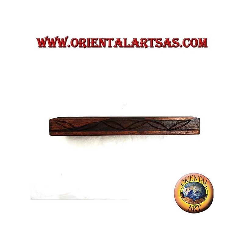 Boîte rectangulaire à ouverture coulissante en bois d'ébène (grand)