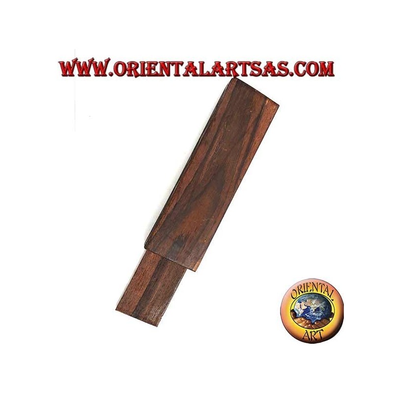 Rectangular box with sliding opening in ebony wood (large)