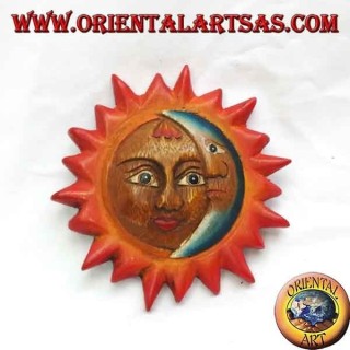 Wall and sun in warm colors and blue (small)