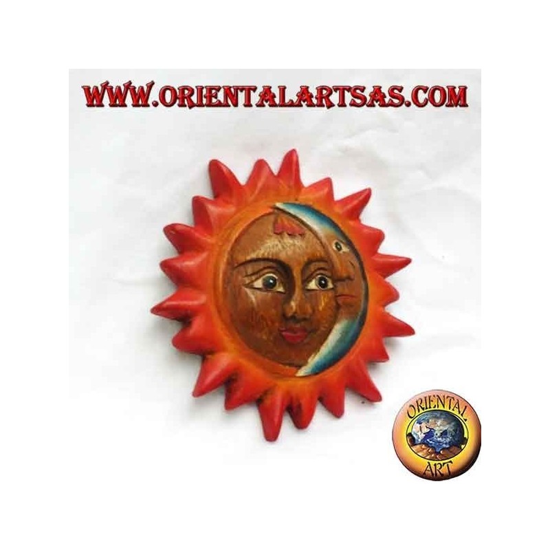 Wall and sun in warm colors and blue (small)