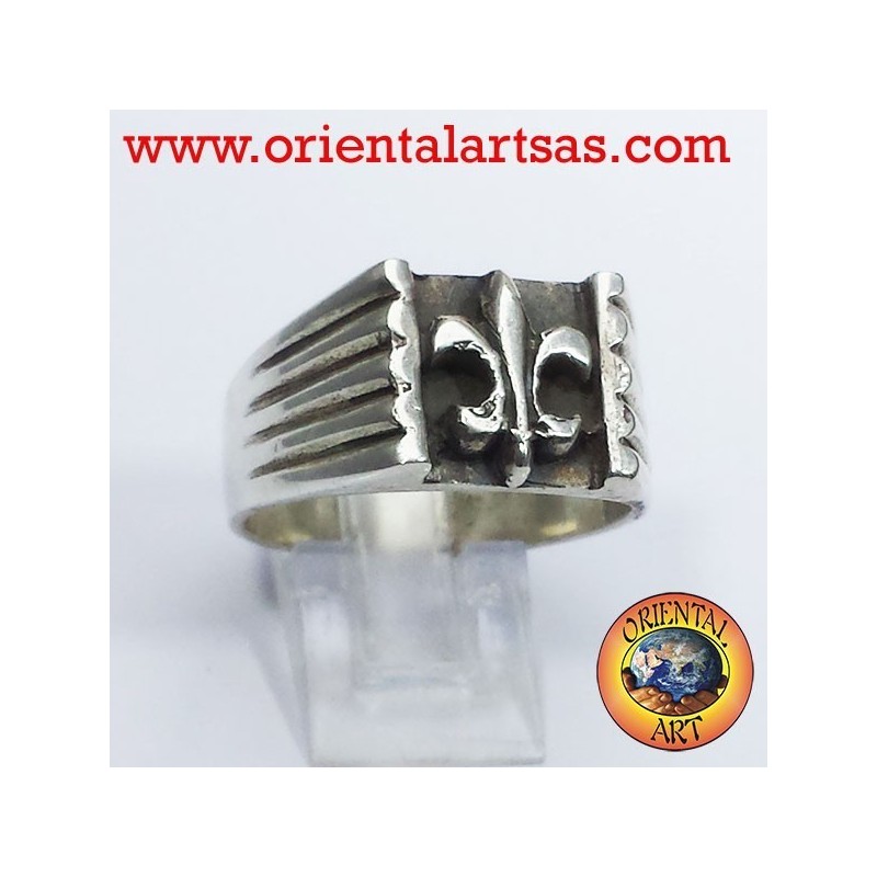 Anello simbolo del giglio in Argento 925