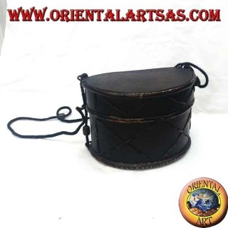 Boîte thaïlandaise et sac rigide en écorce d'arbre et bambou