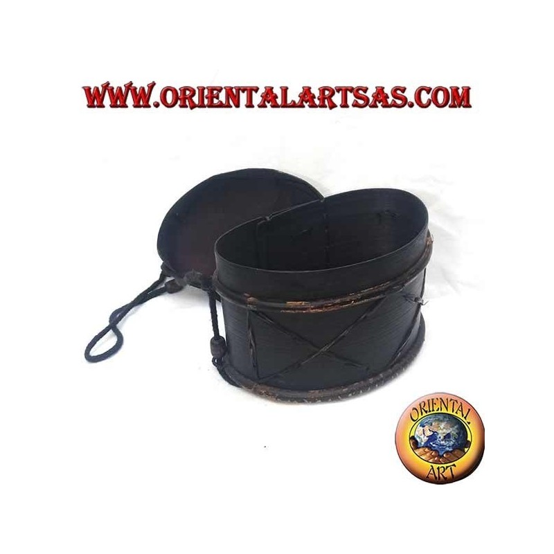 Thai box and rigid bag in tree bark and bamboo