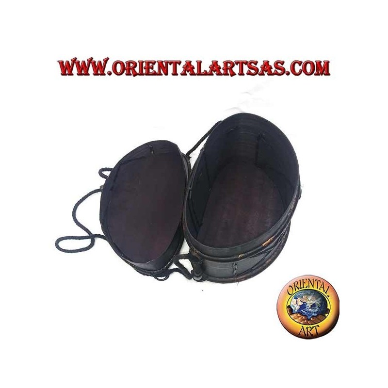 Boîte thaïlandaise et sac rigide en écorce d'arbre et bambou