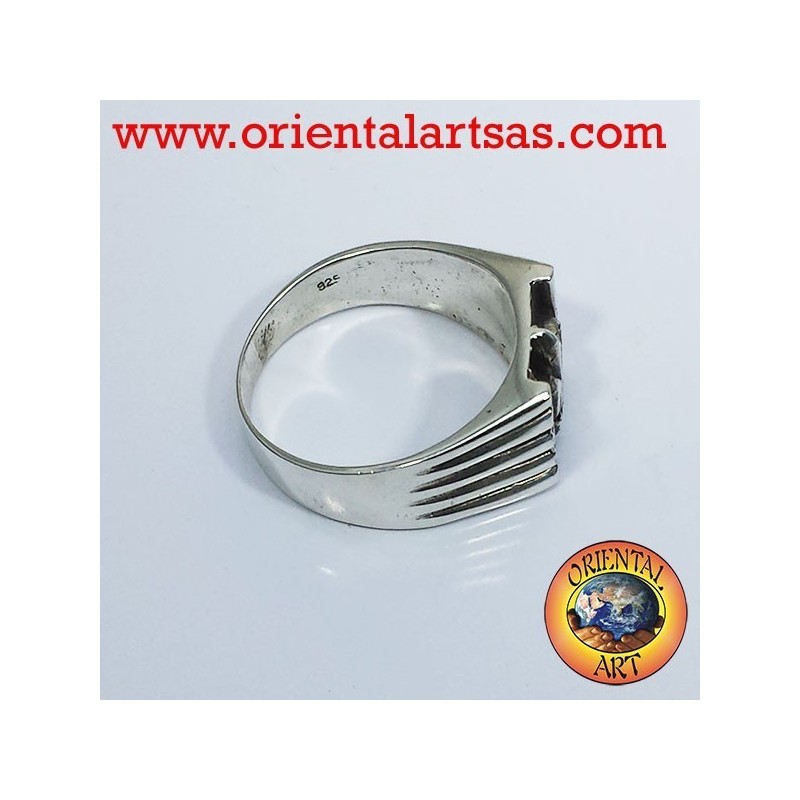 Anello simbolo del giglio in Argento 925