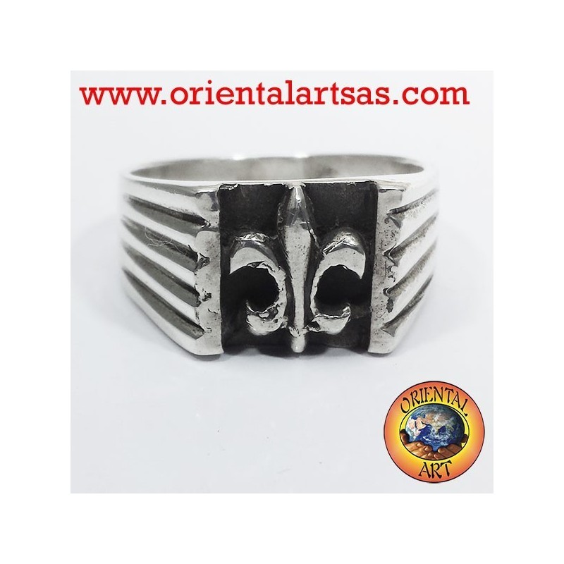 Anello simbolo del giglio in Argento 925