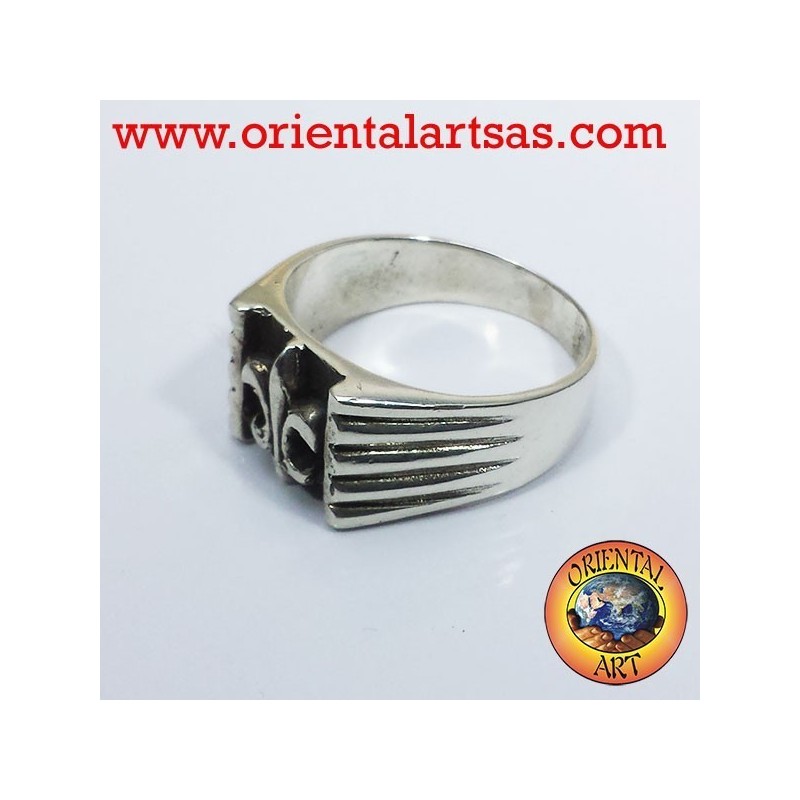 Anello simbolo del giglio in Argento 925