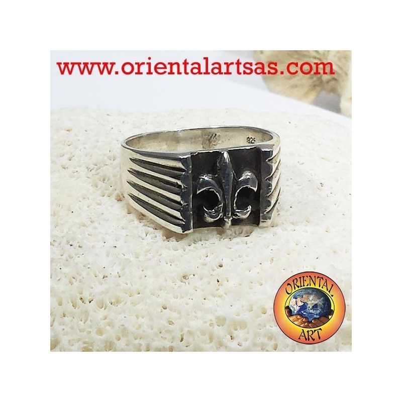 Anello simbolo del giglio in Argento 925