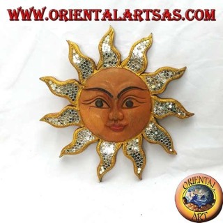 Sol con espejos de pared en madera de suar (mediano)