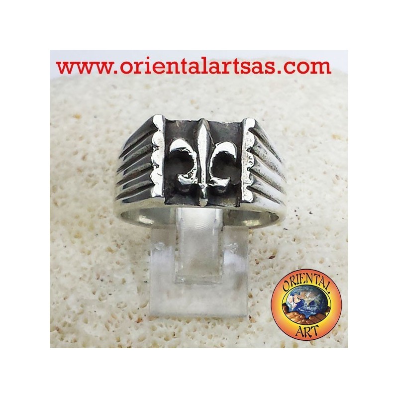 Anello simbolo del giglio in Argento 925