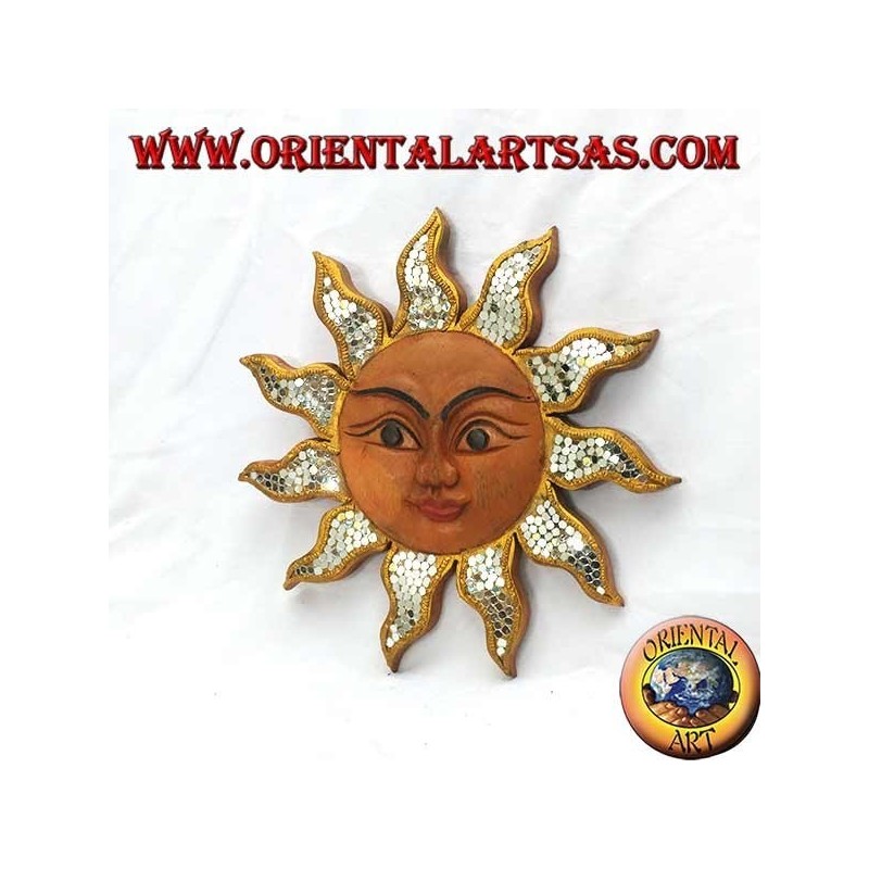 Sol con espejos de pared en madera de suar (mediano)