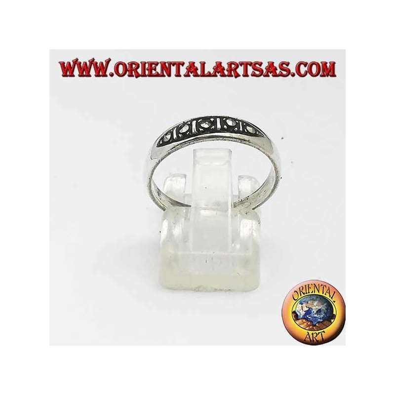 Anillo de plata con 5 marcasitas