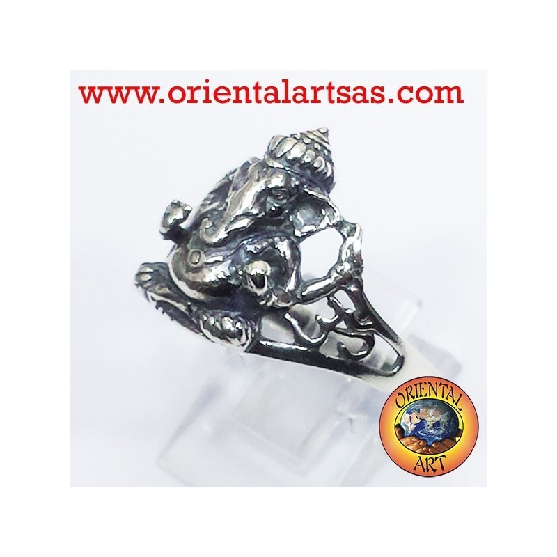 Anello Ganesh in argento