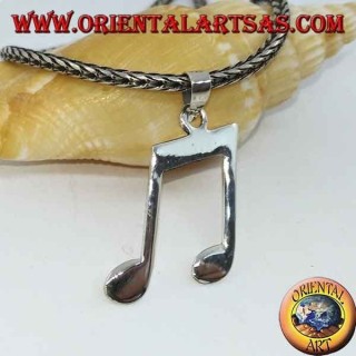 Pendentif en argent paire de chromes (notes de musique)