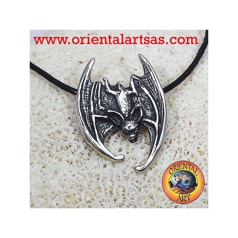 Pendentif Bat avec la tête baissée argent