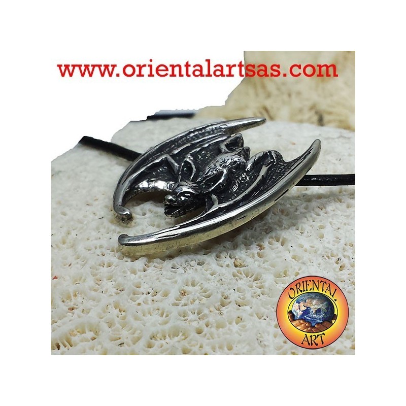 Pendentif Bat avec la tête baissée argent