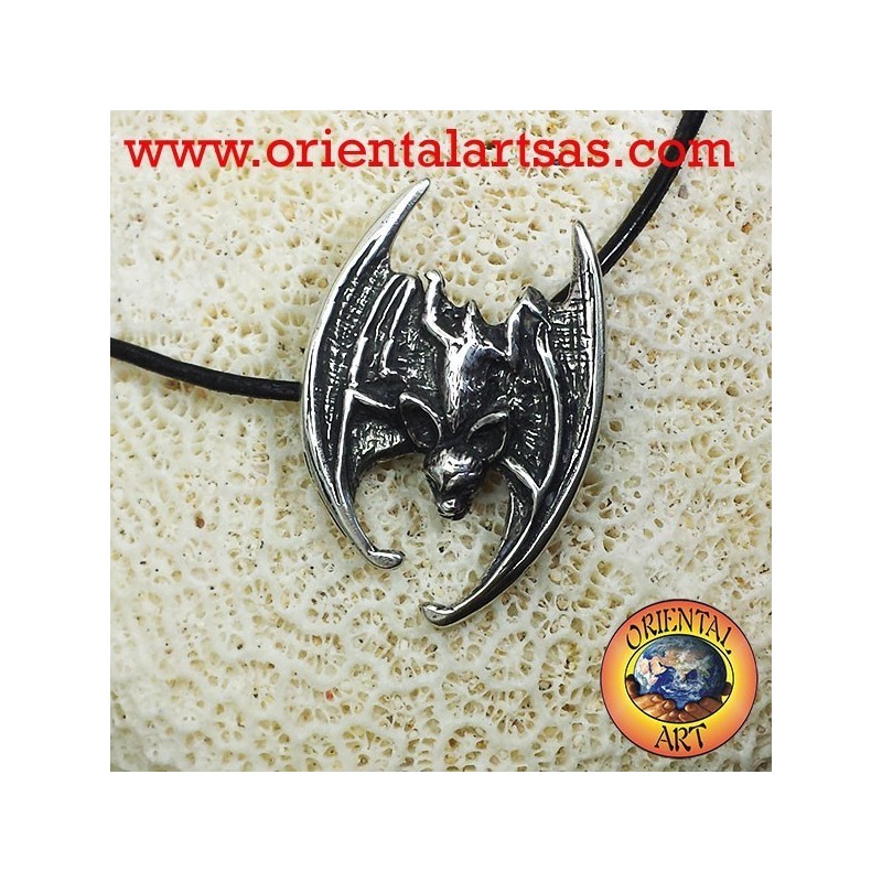 Pendentif Bat avec la tête baissée argent
